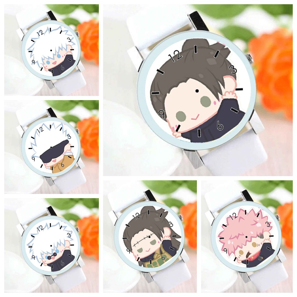 Đồng hồ đeo tay nam nữ in hình JUJUTSU KAISEN VER TẬP THỂ DỤC anime chibi xinh xắn
