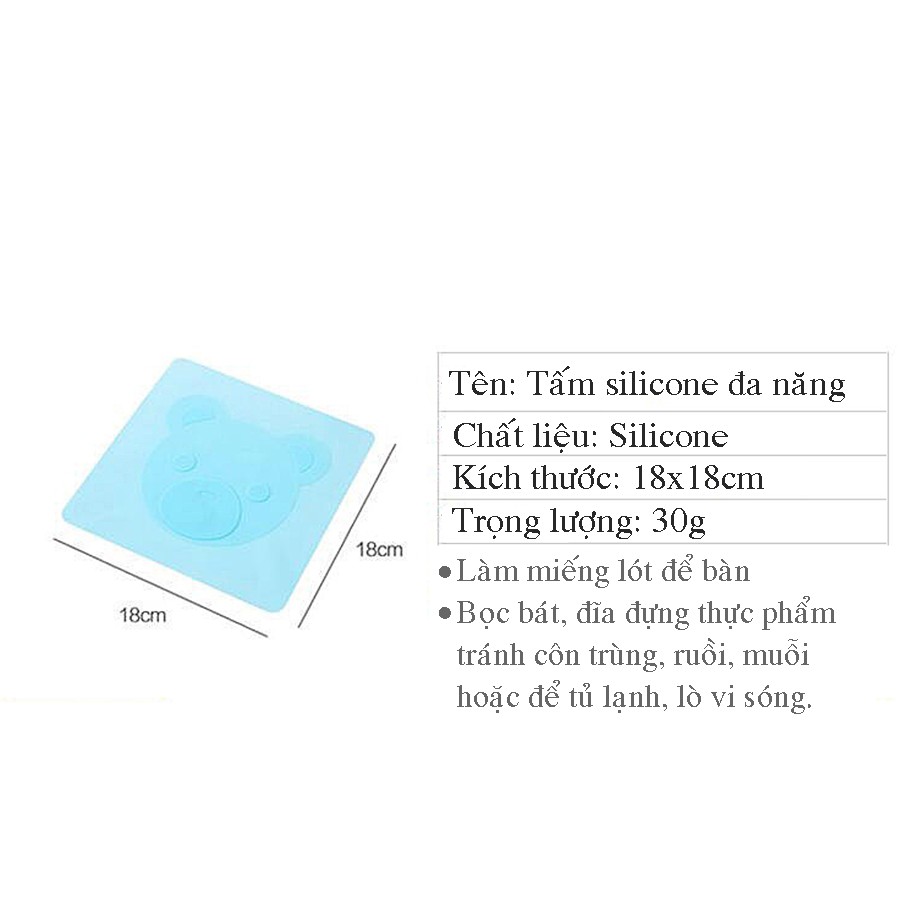 Tấm silicone đa năng, bọc thực phẩm, lót để bàn