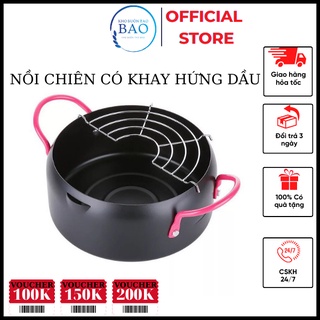 [Hàng Loại 1] Nồi Chiên Lọc Dầu Chống Dính Có Khay Hứng Tiện Dụng