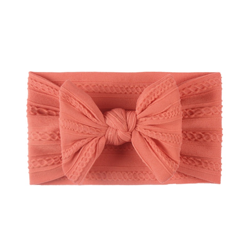 Băng Đô Vải Nylon Mềm Co Giãn Màu Trơn Họa Tiết Kẻ Sọc Dành Cho Bé Gái