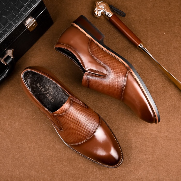 Giày nam đẹp da thật Manzano phong cách doanh nhân sang trọng đẳng cấp M66882