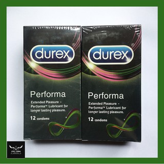 [COMBO 2 HỘP ] BAO CAO SU DUREX PERFORMA TRỊ XUẤT TINH SỚM HỘP 12 BAO