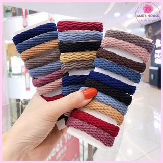 Dây Thun Buộc Tóc Co Giãn Nhiều Màu Sắc Phong Cách Đơn Giản Ấn Tượng