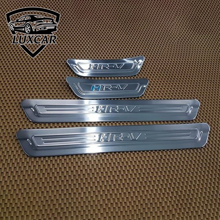 Ốp bậc cửa xe HONDA HRV- Chất liệu INOX, TITAN cao cấp LUXCAR