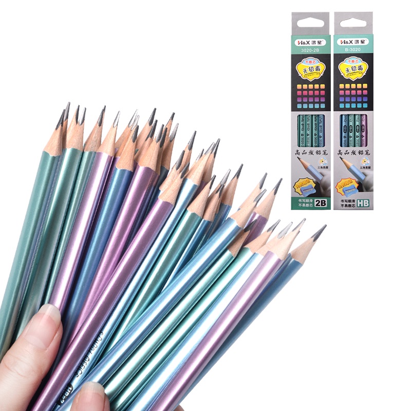 Set 2 bút chì gỗ đầu lục giác chất lượng cao