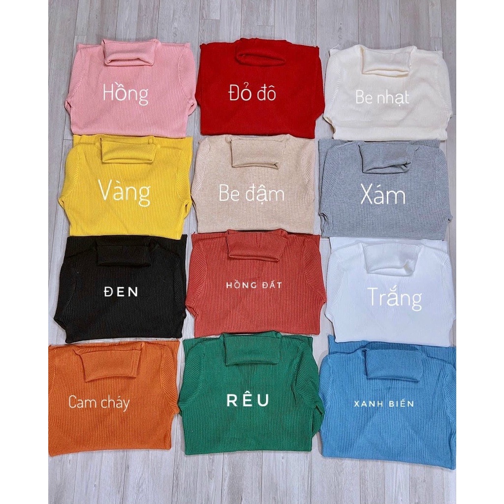 ÁO LEN NỮ TAY DÀI CỔ CAO, ÁO LEN GÂN TĂM CỔ LỌ