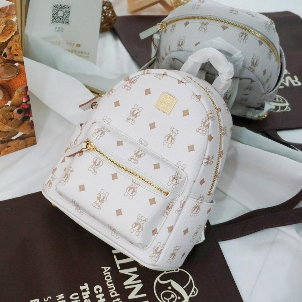 (Auth) Balo TTWN Bear White Size M [TN-2666]