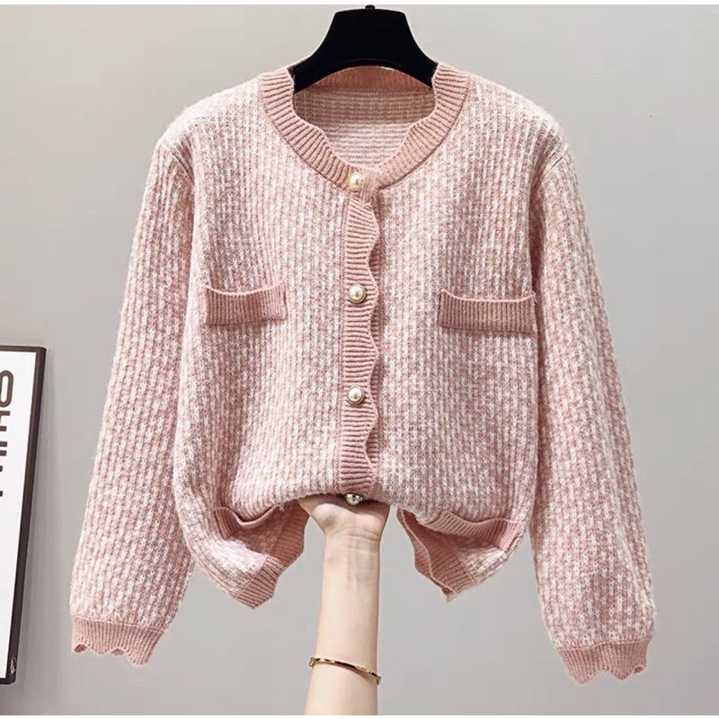 Áo cardigan len thỏ thổ cẩm