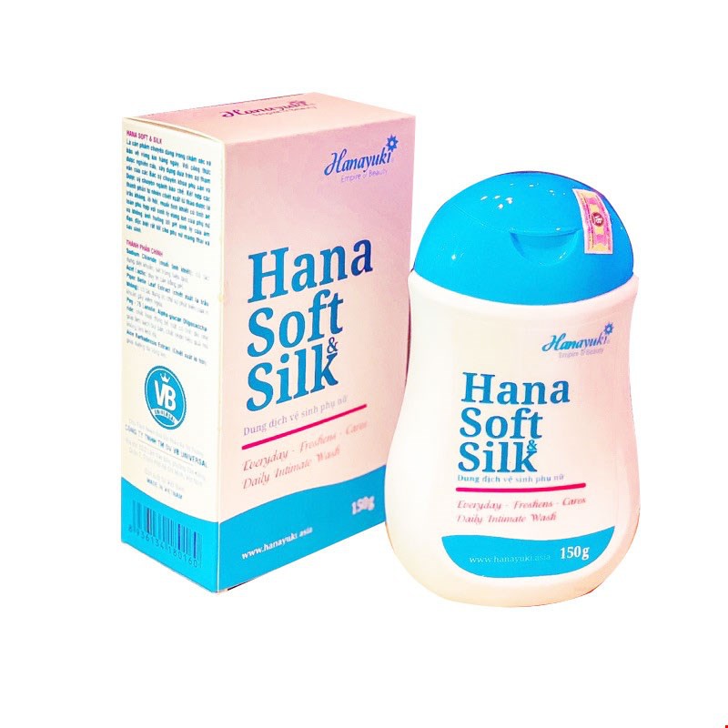 Dung dịch vệ sinh phụ nữ HANA SOFT &amp; SILK - HANAYUKI 150ml ( HÀNG CHÍNH HÃNG )