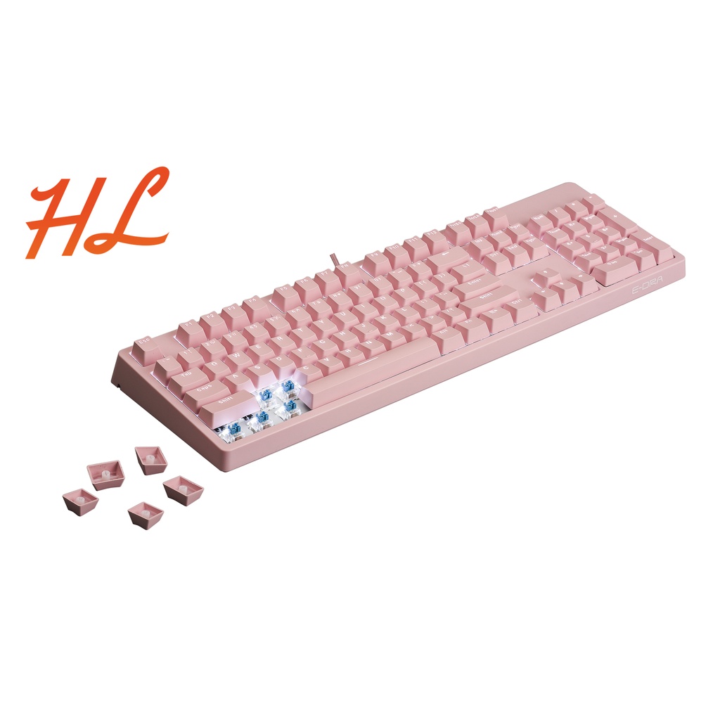 Bàn Phím Cơ E-Dra EK3104 Dream Pink (Huano Switch) - Bảo hành 24 tháng - Hưng Long PC