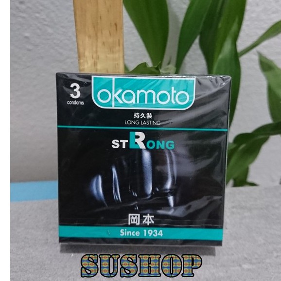 Bao Cao Su Okamoto Strong 3s Siêu Kéo Dài Thời Gian Không Sử Dụng Thuốc hộp 3 chiếc