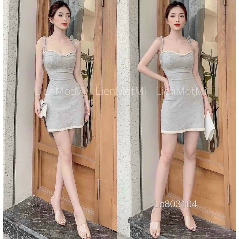 [ ảnh thật + video thật ] VÁY HAI DÂY VIỀN REN CÚP NGỰC QUYẾN RŨ CO GIÃN | BigBuy360 - bigbuy360.vn