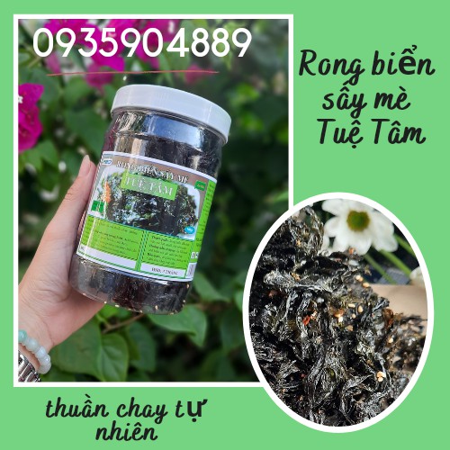 Combo 2 hộp loại 100gr Rong Sấy Giòn thuần chay - Rong Biển Sấy Mè Tuệ Tâm