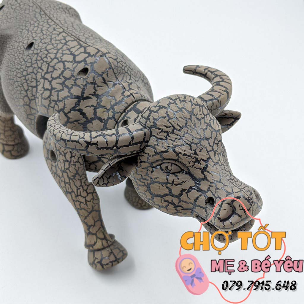 Đồ Chơi Robot trâu tự di chuyển đèn , tiếng kêu đầy sống động