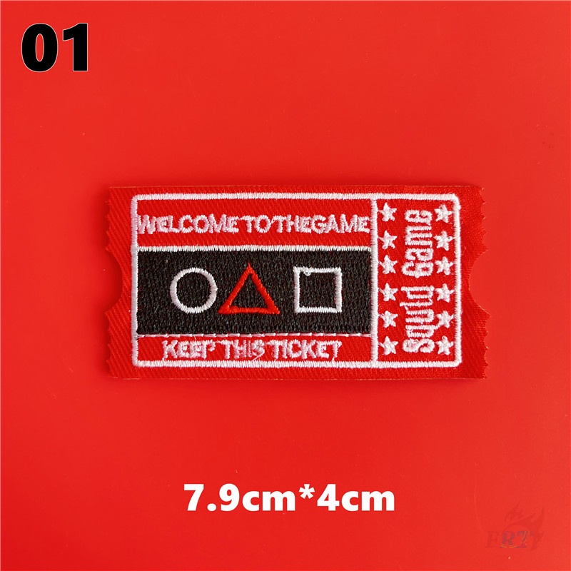 1 miếng dán ủi quần áo hình trò chơi Squid độc đáo