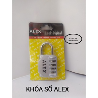 Ổ khóa cửa số Alex 4 số cài đặt số theo ý màu bạc cao cấp