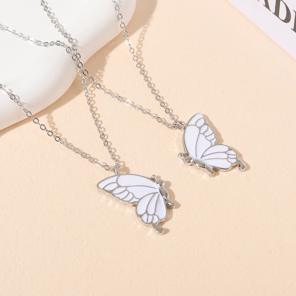 Vòng cổ QIHE JEWELRY mặt dây hình bướm 3 kiểu tùy chọn làm quà tặng cho bạn bè
