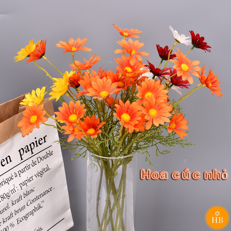 Hoa cúc mô phỏng hoa vật tư đám cưới đạo cụ chụp ảnh mô phỏng hoa cúc mô phỏng chim sơn ca