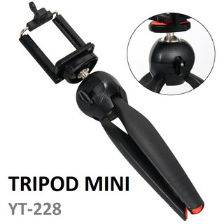 Tripod mini 3 chân cho điện thoại camer YT-228 màu Đen