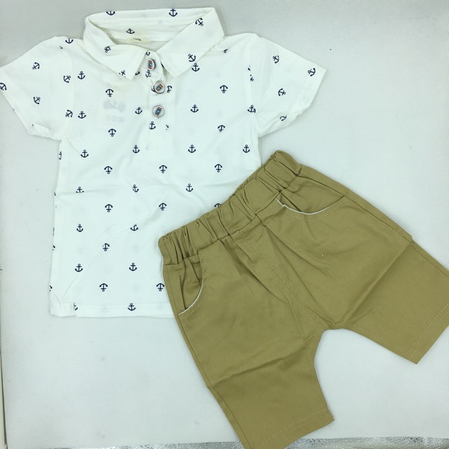 Bộ áo phông quần kaki cho bé trai 12-14 kg - hàng Quảng Châu