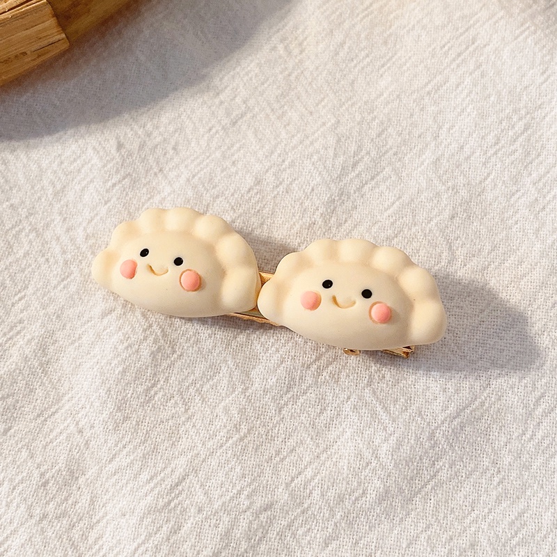 Kẹp tóc hình bánh bao / há cảo cỡ nhỏ thiết kế sáng tạo dễ thương