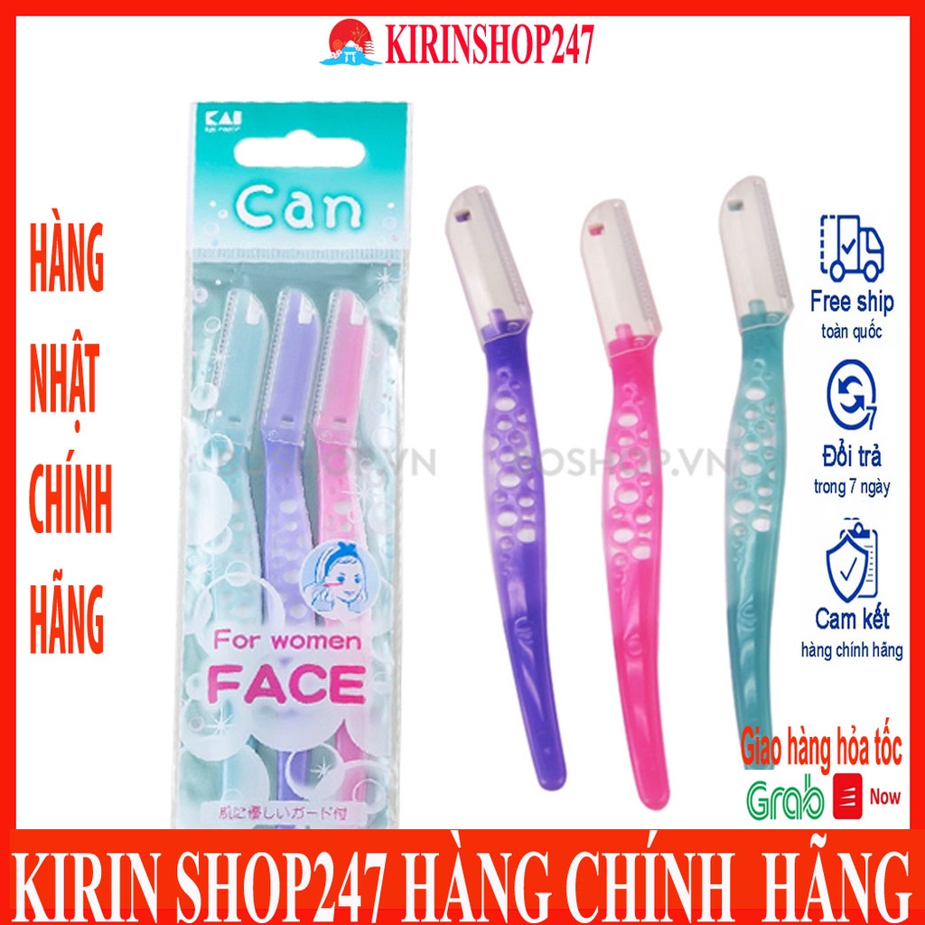 Set 3 dao cạo lông mày CAN KAI Made in Japan