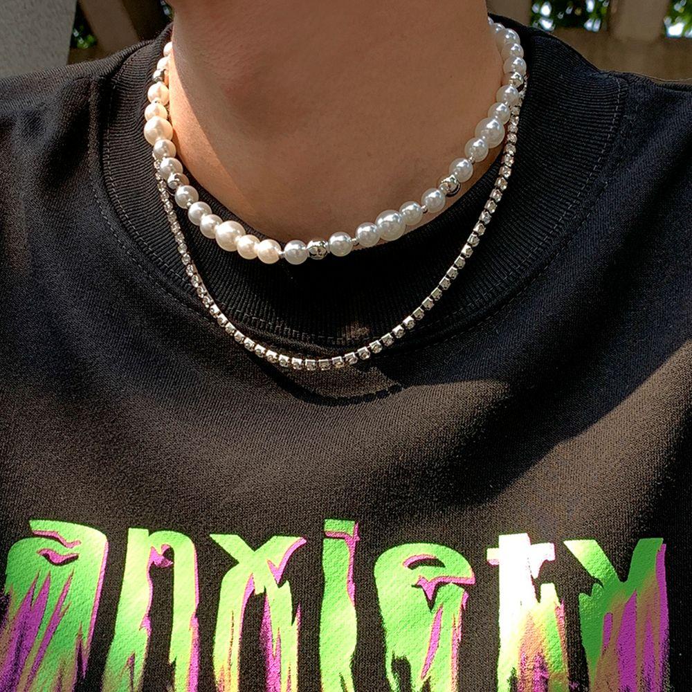 Bliss Cổ Áo Unisex Retro.Vòng Cổ Choker Đính Hạt Thời Trang