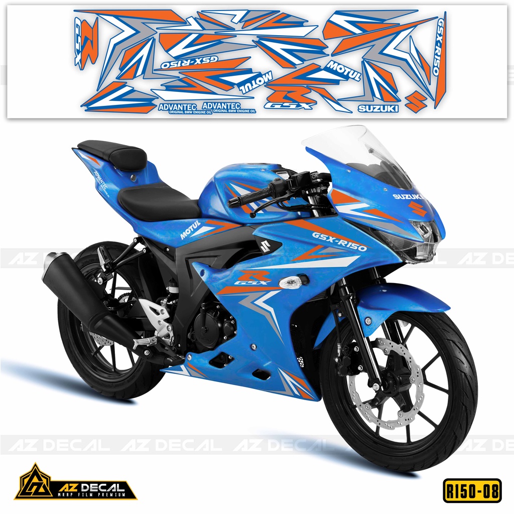 Tem Xe Suzuki GSX R150 Nhiều Lựa Chọn Màu - Phong Cách Mũi Tên | GSX R150-08 | Decal PVC Chống Nước, Dễ Dán