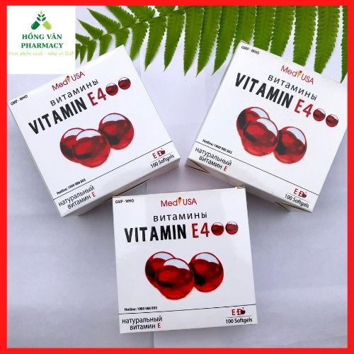 Viên uống đẹp da Vitamin E đỏ kèm lô hội, chống lão hóa, giúp sáng da, ngăn ngừa nếp nhăn