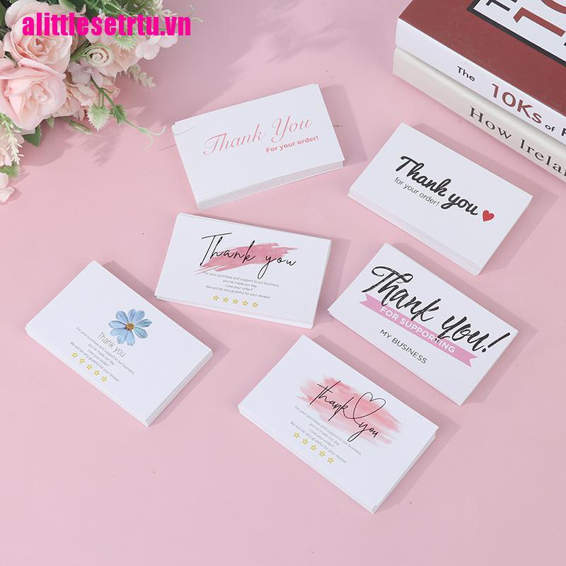 Set 30 Tấm Thẻ Trắng In Chữ Thank You For Your Order