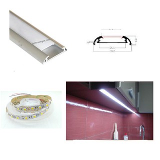 Máng nhôm U3909 kèm đèn led cao cấp