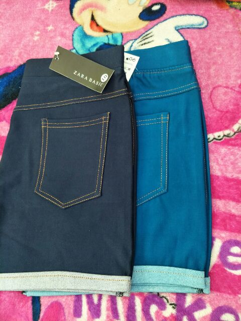 Quần short da cá giả jean
