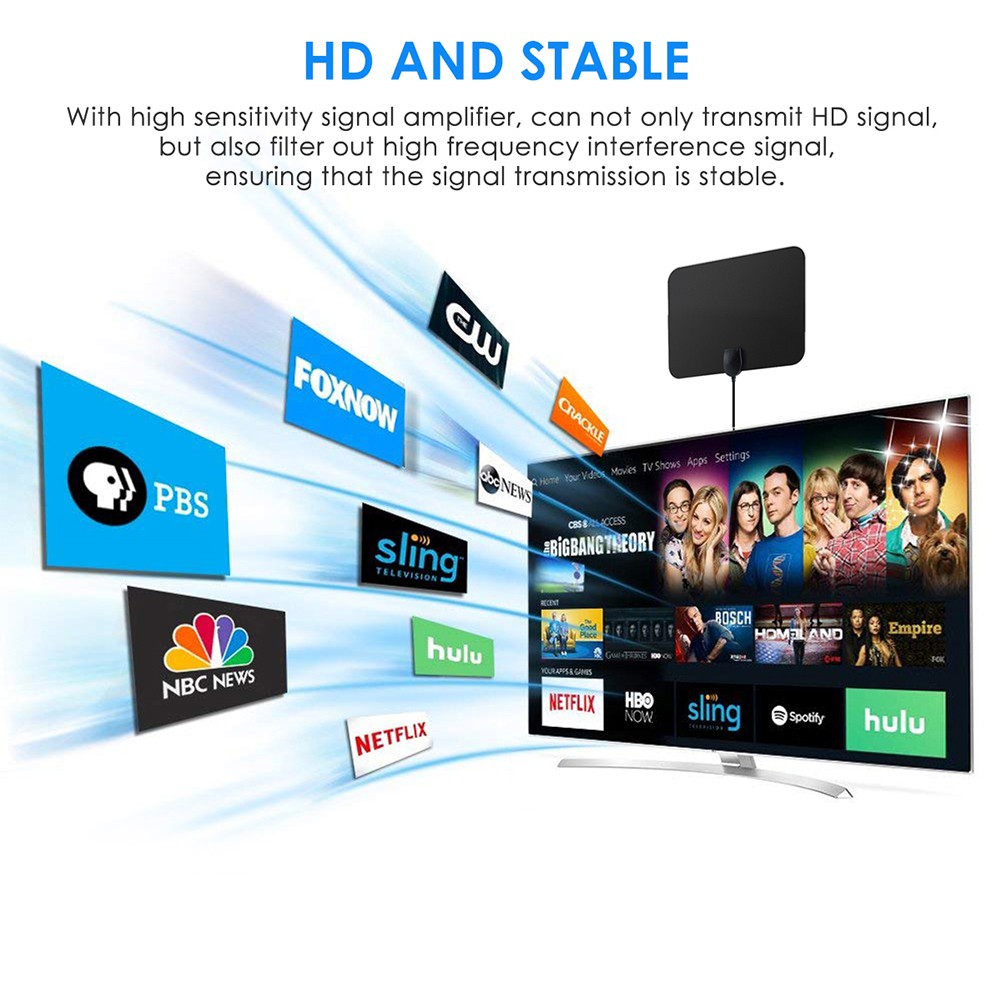 Anten TV kỹ thuật số 980 Miles HD cao cấp