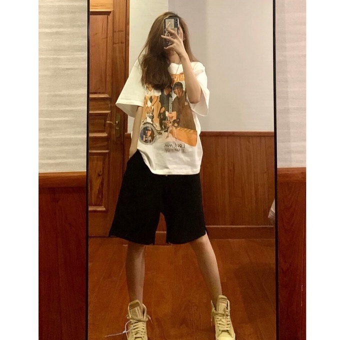 Áo thun unisex cổ tròn tay lỡ form rộng bigsize travis scott LOKISO AT02