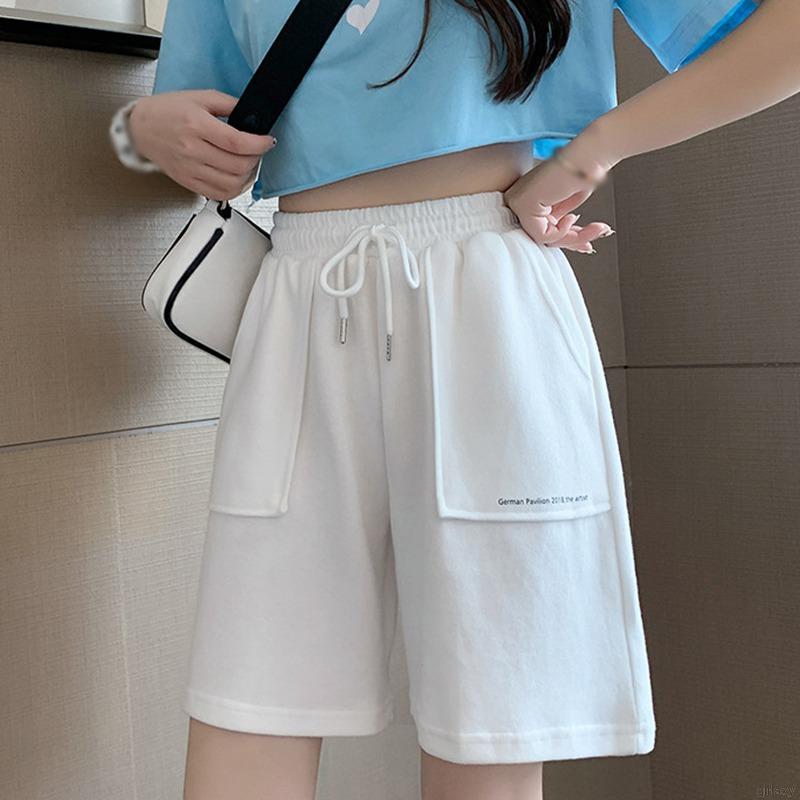 Quần Short Thể Thao Lưng Cao Phong Cách Hàn Quốc Cho Nữ