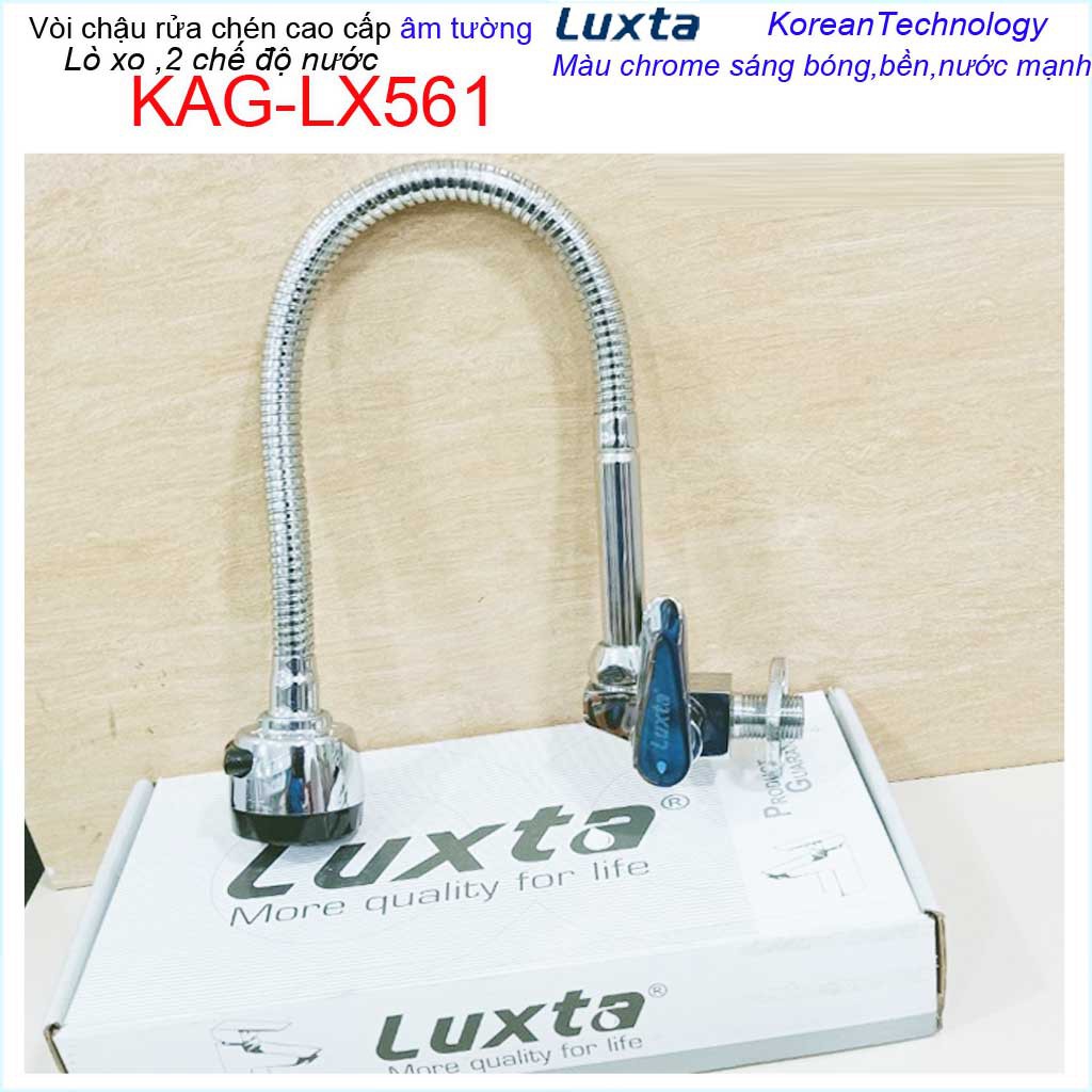 Vòi bếp lạnh gắn tường Luxta, vòi chậu rửa chén bát âm tường KAG-LX560-LX561