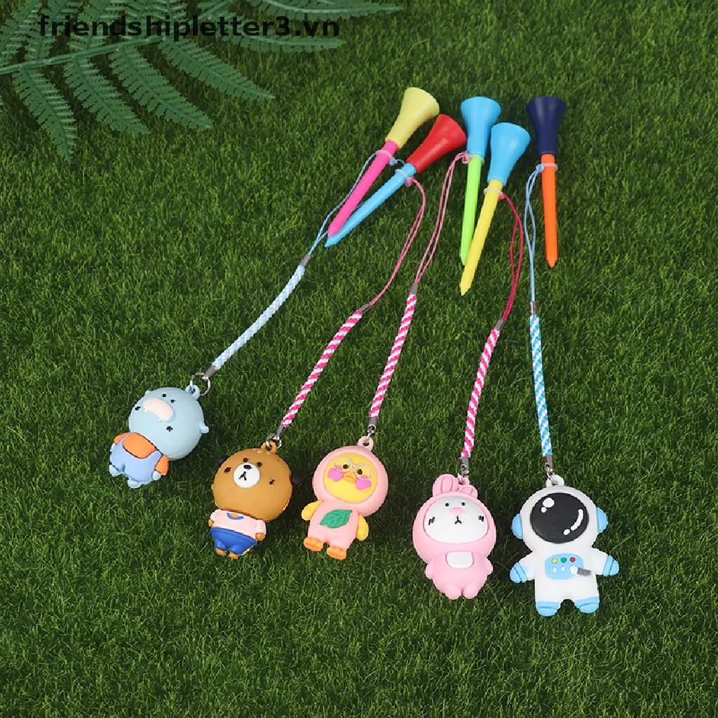 Giá Đỡ Bóng Golf Bằng Cao Su Họa Tiết Hoạt Hình Handmade Chống Mất