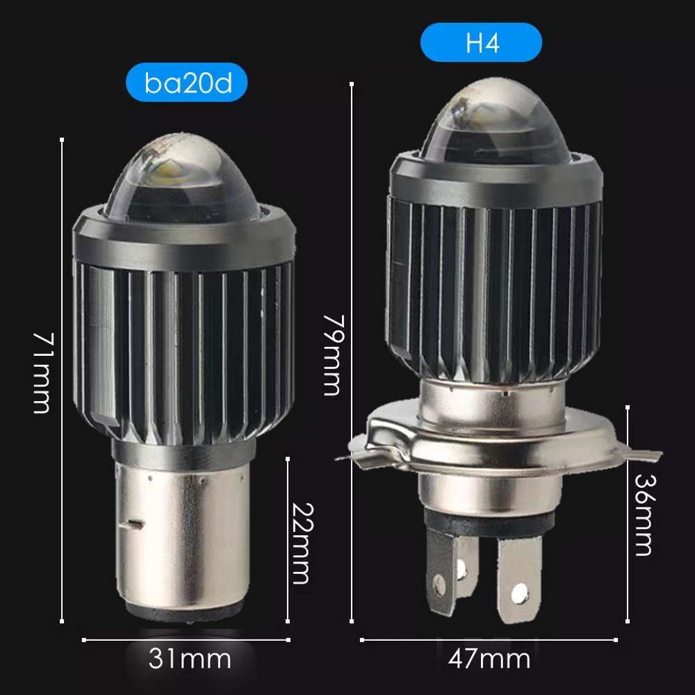 Đèn Pha 10000lm h4 led h6 ba20d Ánh Sáng Trắng Vàng 12v Cho Xe Mô Tô