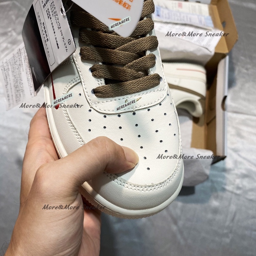 Giày sneaker AF1 custom vệt nâu chất lượng nguyên bản cao cấp đủ size full box