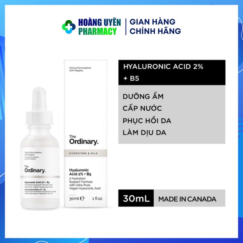 Serum dưỡng ẩm phục hồi The ordinary Hyaluronic acid 2% + B5