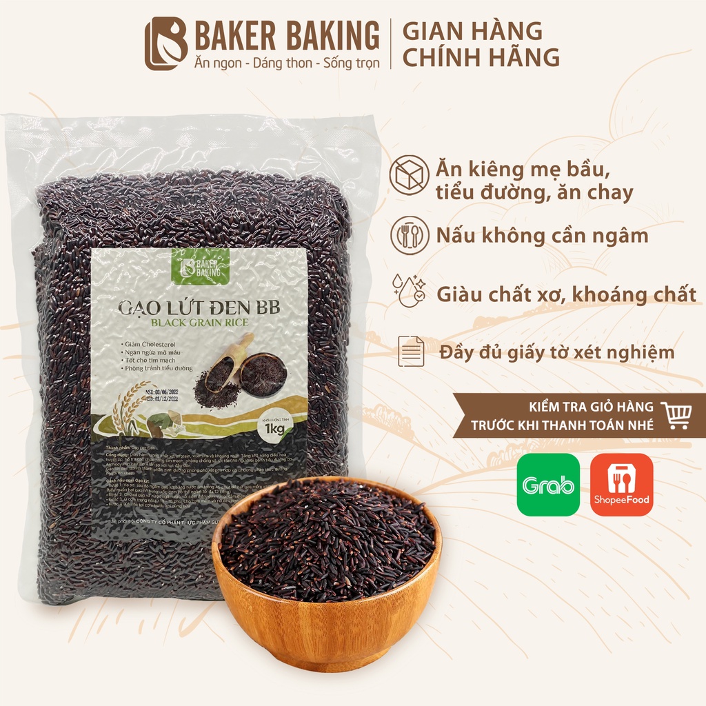 Gạo lứt dinh dưỡng Baker Baking hỗ trợ ăn kiêng giảm cân 1kg