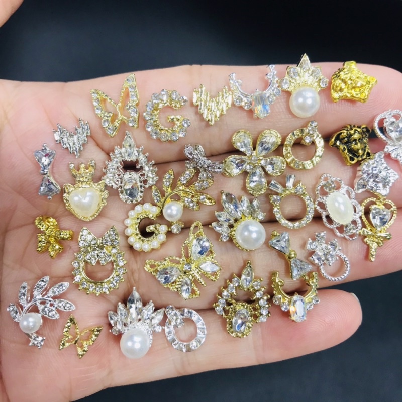 Charm nail-charm nơ hoa 1