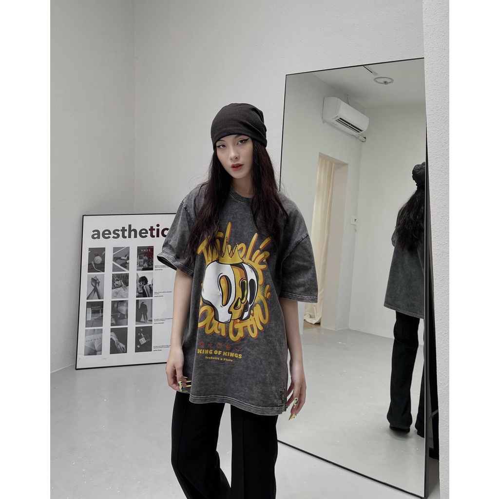 Áo Thun Wash Unisex TeeHolic In Logo King Of King THS