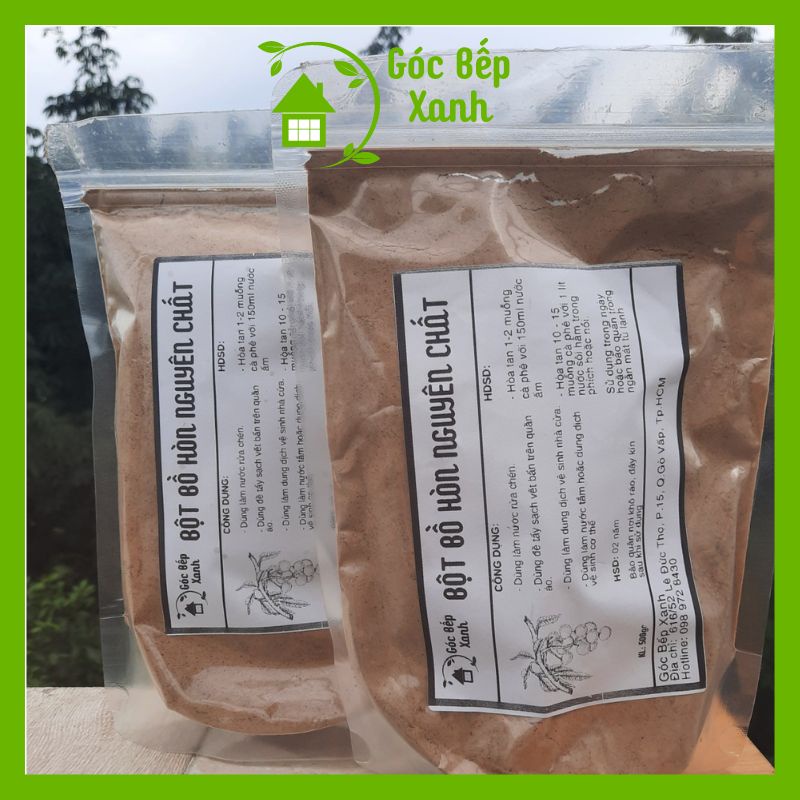 Bột bồ hòn nguyên chất, bồ hòn nhiều mật dẻo xay mịn túi 500gr