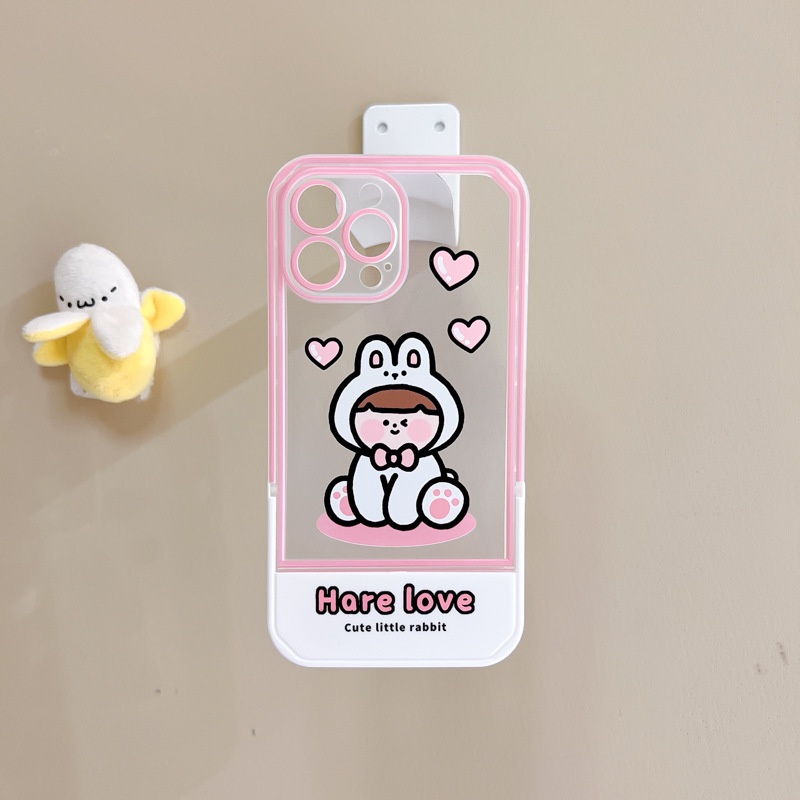 Ốp lưng iphone Ốp Điện Thoại Trong Suốt Kèm Giá Đỡ Họa Tiết Hoạt Hình Cho Iphone 13Promax 12Pro 11 / x / 6 / 7 / 8 / PLUS Dinuo case