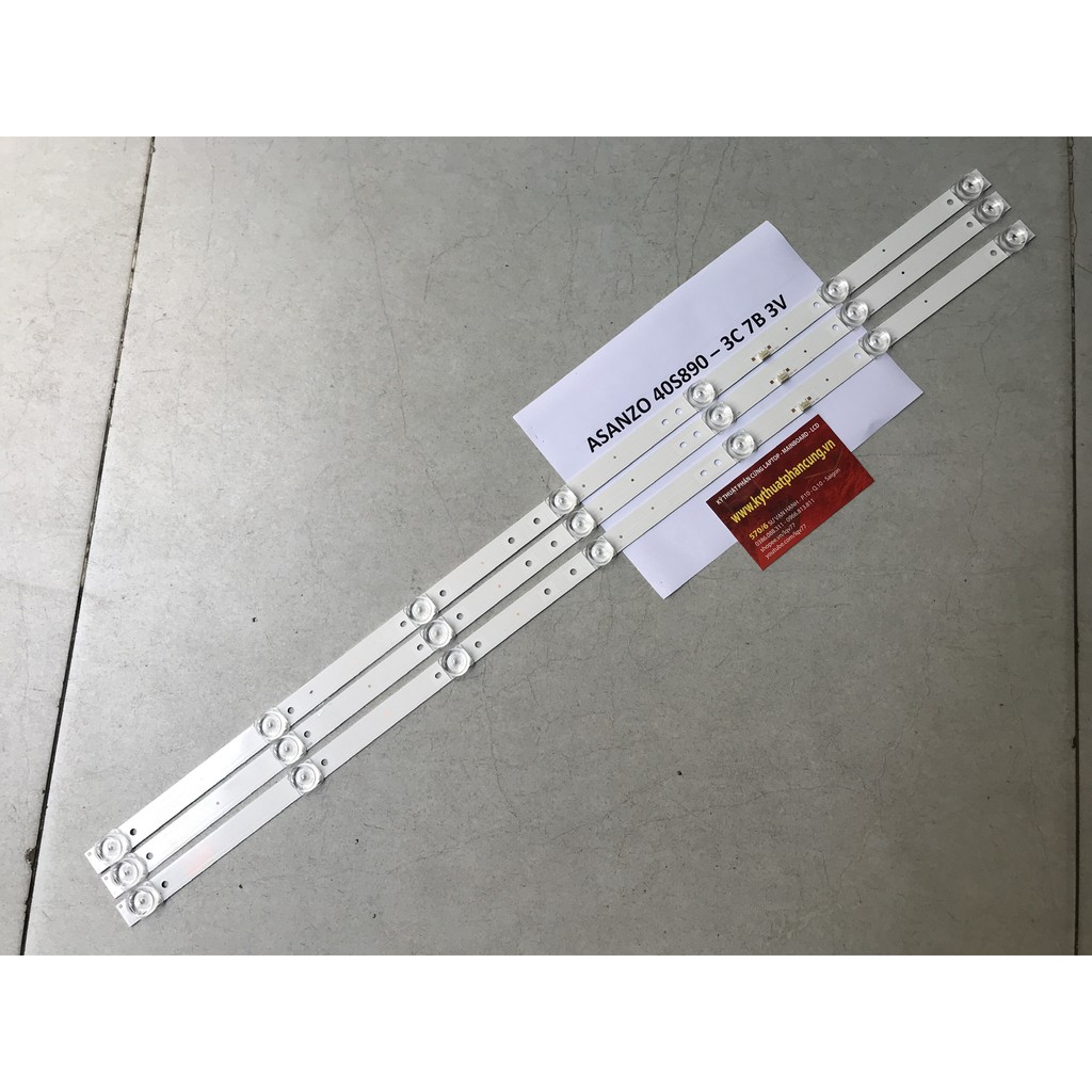Asanzo 40S890 – Bộ 3 thanh 7 led 3V cho tivi Asanzo 40S890 Darling 40HD959 và các dòng tương tự