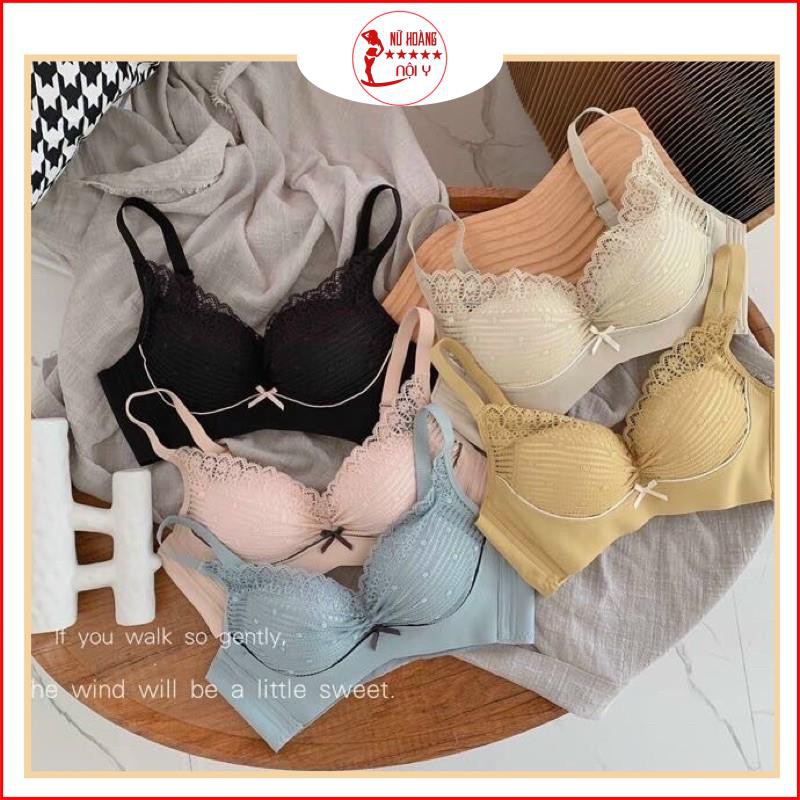 Bộ đồ lót siêu nâng ngực,set nội y cao su non thông hơi tạo phom đẹp với thiết kế ren trẻ trung | BigBuy360 - bigbuy360.vn