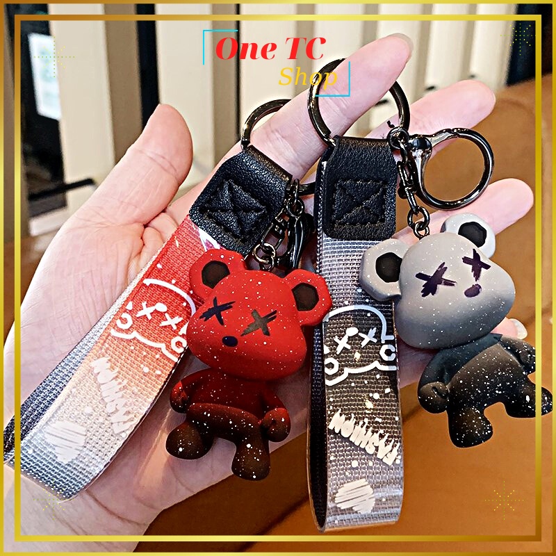 Móc khóa hình chú gấu dễ thương, móc khóa treo túi, balo xinh đẹp - ONE TC shop