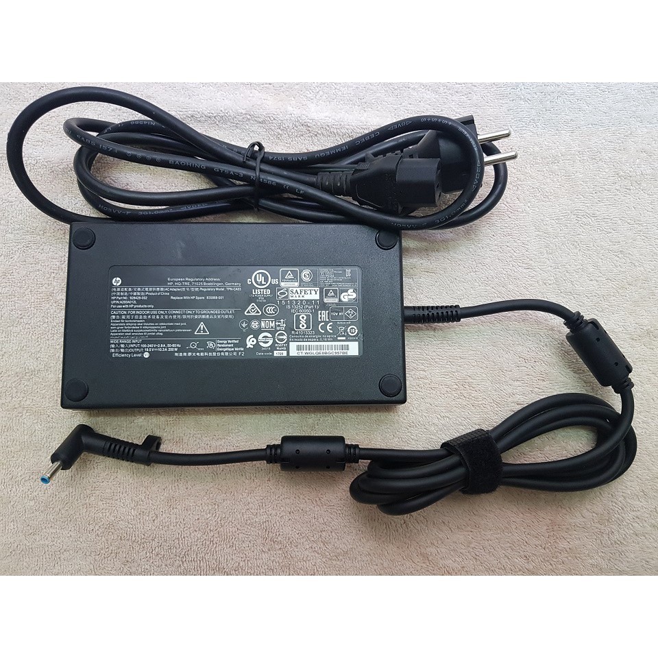 Adapter sạc laptop HP 200w (19.5v-10,3A) kim nhỏ màu xanh dùng cho máy trạm Workstation HP zbook 17 G3, G4