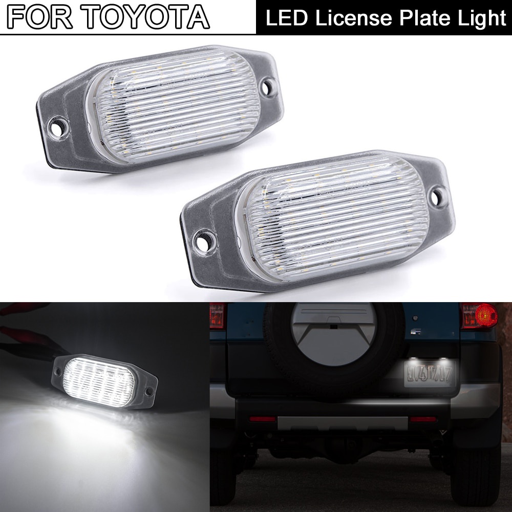 2 Chiếc Đèn LED Biển Số Đèn Cho Xe Toyota Land Cruiser (FJ80) FJ Cruiser (XJ10, GSJ15) Celica Cho Le